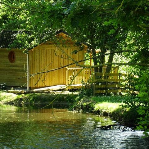 CHALET 2 Personen - Cabane de D'JO (Holzbadewanne, Blick auf Teiche & Felder)