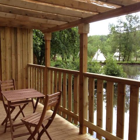 CHALET 2 personnes - Cabane de D'JO (Baignoire bois, Vue étangs & champ)