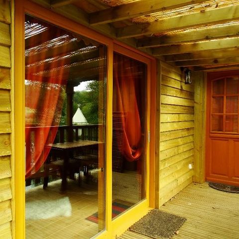 CHALET 2 Personen - Cabane de D'JO (Holzbadewanne, Blick auf Teiche & Felder)