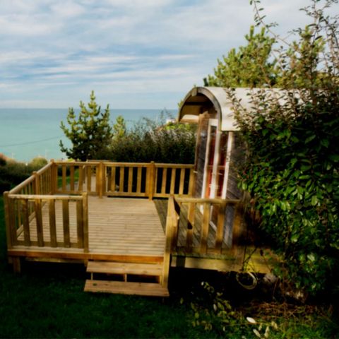 HÉBERGEMENT INSOLITE 4 personnes - Roulotte 2chambres vue mer