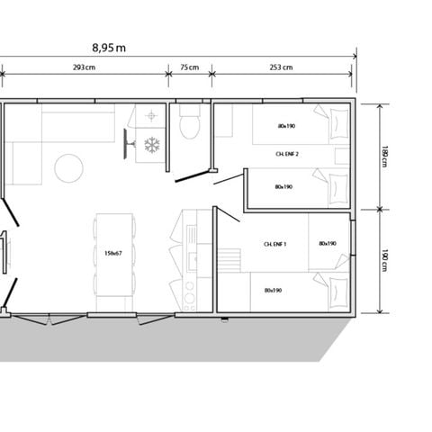 CASA MOBILE 6 persone - 3 camere O'Hara 884