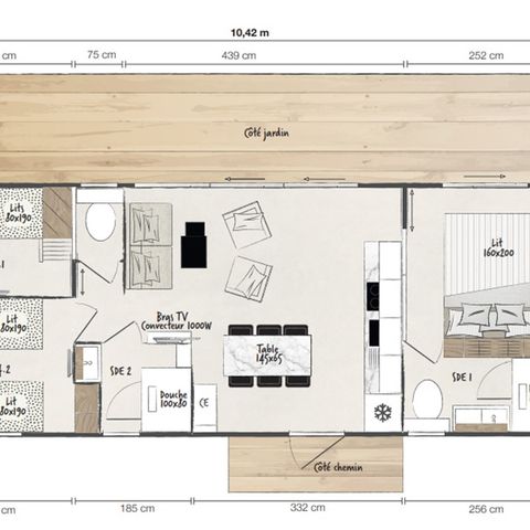 MOBILE HOME 6 people - Key West 3 Bedrooms