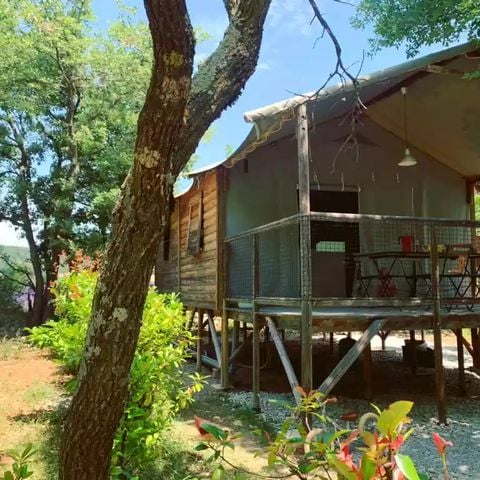 CANVAS AND WOOD TENT 4 people - Cabane Lodge sur Pilotis Confort 27m² - 2 bedrooms + covered terrace