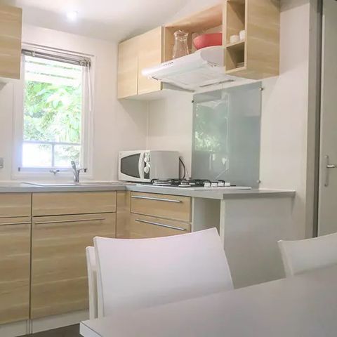 MOBILHOME 6 personas - Estándar 29m² - 3 habitaciones + terraza + TV