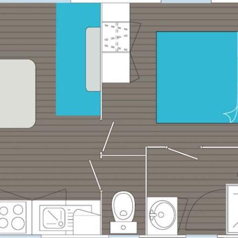 MOBILE HOME 2 people - 1 Bed 2 Seater