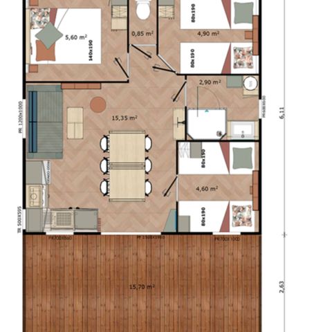 CHALET 6 people - Sesame chalet - 35 m2 - 3 bedrooms