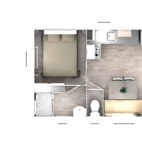 MOBILHEIM 2 Personen - Paar (1 Zimmer)