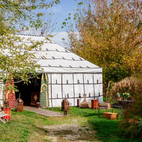 TENDA IN TELA E LEGNO 5 persone - Tenda Caïdale