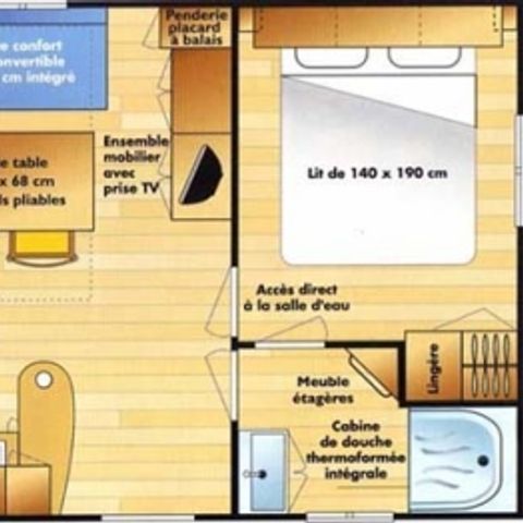 Stacaravan 4 personen - 2-kamer MRI