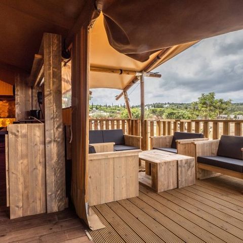 CANVAS AND WOOD TENT 5 people - SAFARI LODGE 2ch 5pers