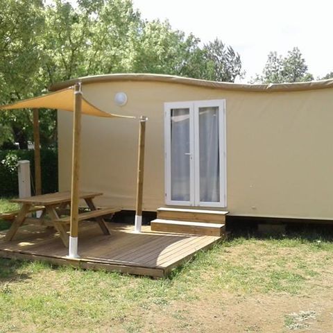 CANVAS AND WOOD TENT 5 people - Hiker's hut without sanitary facilities