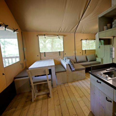 TIENDA DE LONA Y MADERA 5 personas - Glamping Haritza