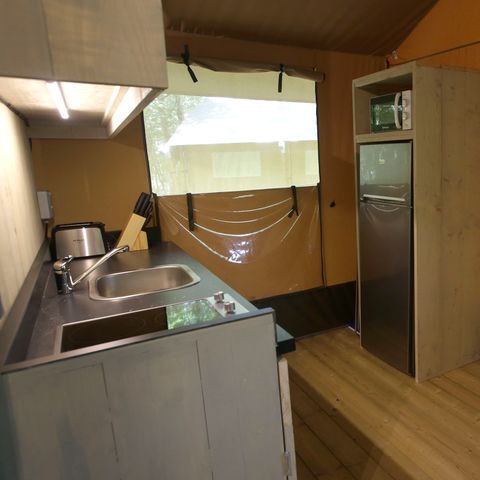 TIENDA DE LONA Y MADERA 5 personas - Glamping Haritza