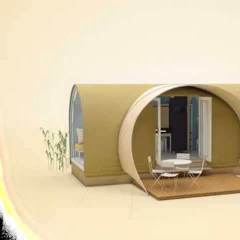 CANVAS AND WOOD TENT 4 people - COCO SWEET without sanitary facilities