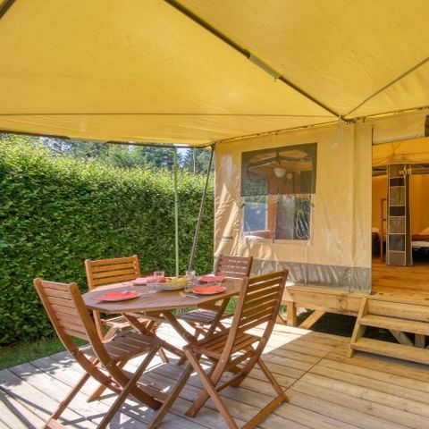 BungalowTent 6 personen - Hypitipy 23m²- 2 slaapkamers- geen sanitair