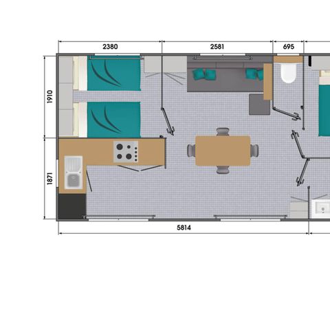 MOBILHOME 4 personnes - Privilège 4P Classic D