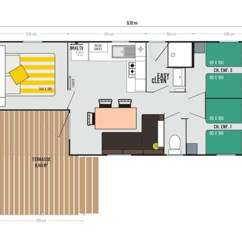 MOBILHEIM 6 Personen - LOGGIA