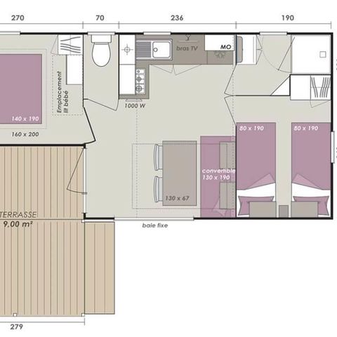 MOBILHEIM 4 Personen - LOGGIA