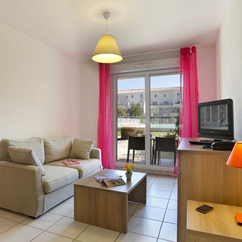 Apartement 4 Personen - 2 Zimmer mit Poolblick