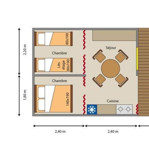 SAFARITENT 5 personen - De Amazone (zonder sanitair)