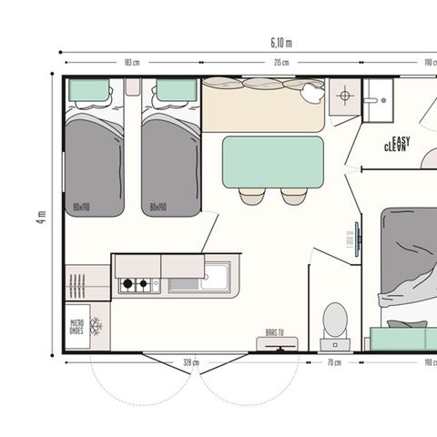 CASA MOBILE 4 persone - Picchio