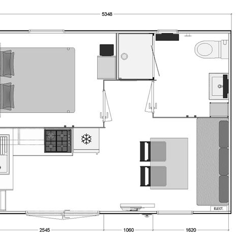 Stacaravan 2 personen - Bahia Klein 1 slaapkamer