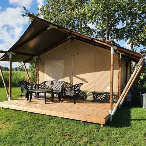 CANVAS AND WOOD TENT 6 people - Safari tent