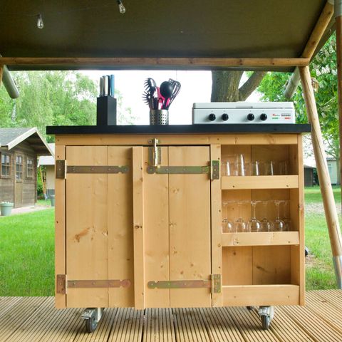 CANVAS AND WOOD TENT 6 people - Safari tent