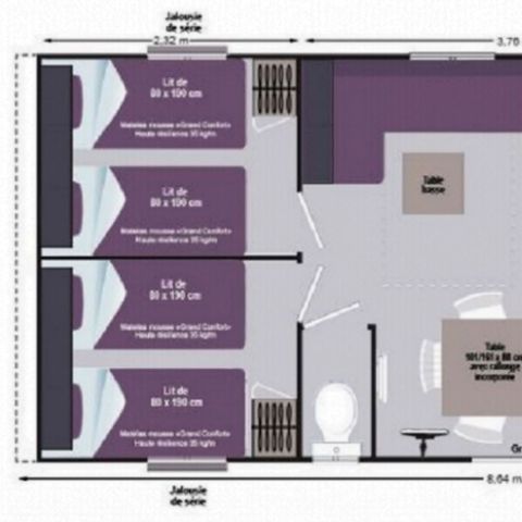 MOBILHEIM 6 Personen - MH3 CONFORT+ 32m2