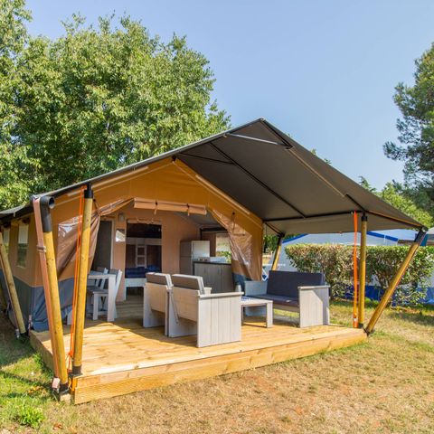 CANVAS AND WOOD TENT 5 people - Safaritent Comfort