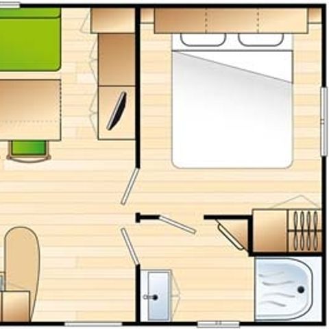 MOBILHEIM 6 Personen - Mobilheim 4/6 pax