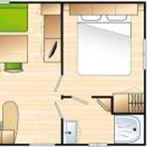 MOBILE HOME 6 people - Mobile-home covered terrace 4/6pers