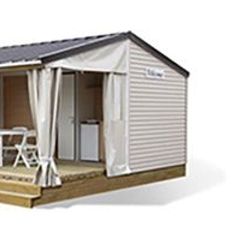 MOBILHOME 5 personnes - Cabane TITHOME ( TERRASSE BACHE ) sans sanitaires lit superposé