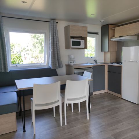 Mobilheim 6 Personen - Mobilheim 3 Zimmer, überdachte Terrasse, Geschirrspüler