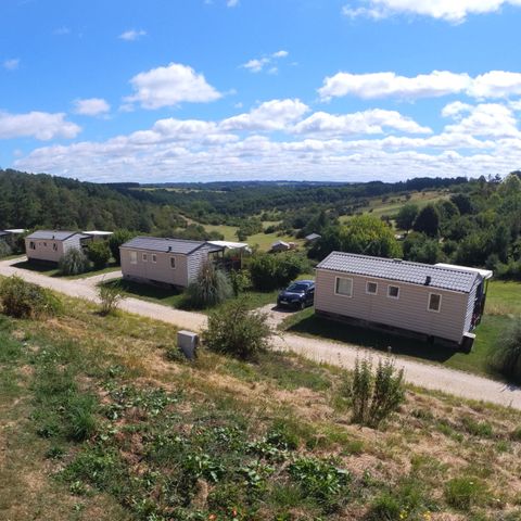 Mobilheim 5 Personen - Confort 23m² (2 Schlafräume - 5Pers) - überdachte Terrasse