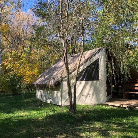 TENTE TOILE ET BOIS 4 personnes - 11 INSOLITE NATURE Tente Ecolodge 17m² - 2 chambres