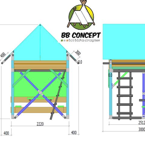 EMPLACEMENT - Tente Bivouac 2pers - 5m²