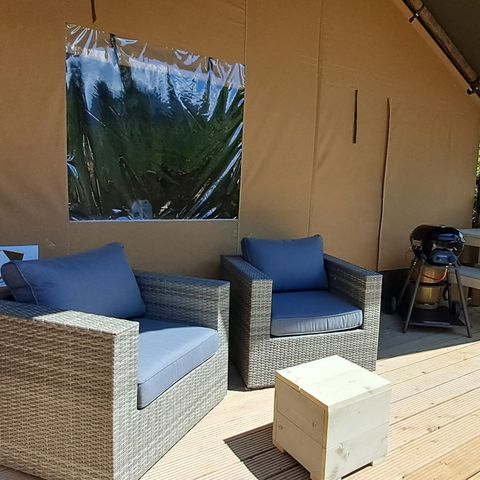 CANVAS AND WOOD TENT 6 people - Tent Lodge Prestige Plus - 2 bedrooms - 1SDB - 35m² - (35m²)