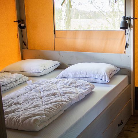 SAFARIZELT 6 Personen - Zelt Lodge Prestige Plus - 2 Zimmer - 1SDB - 35m²