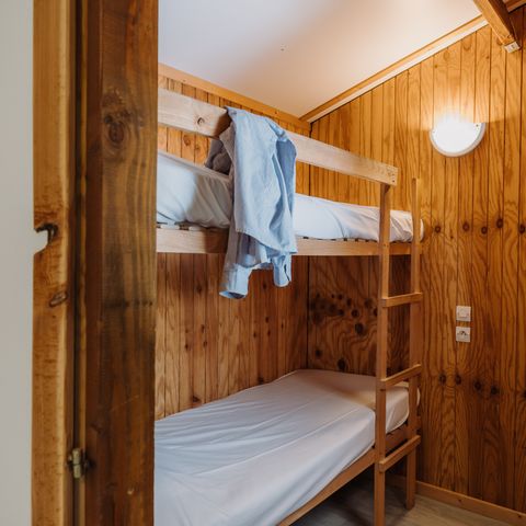 Chalet 5 personen - Comfort 2 Slaapkamers - 1 Badkamer - 35m² - 2,5 hectare