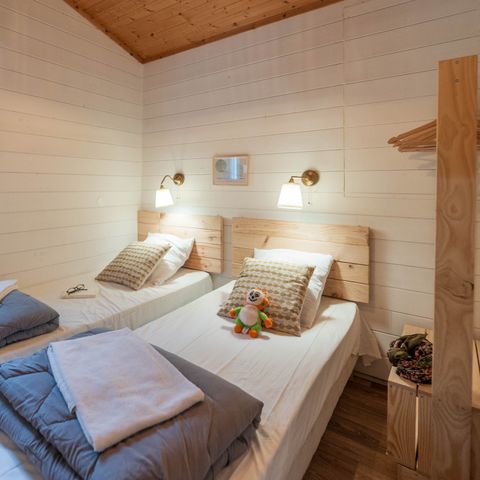 Chalet 6 personen - Prestige 2 Slaapkamers - 1SDB - 36m² - 2,5 acres