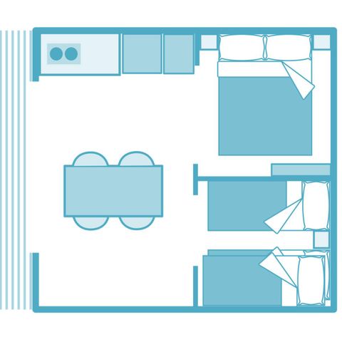 TENTE 5 personnes - Eco Lodge 2 chambres - sans sanitaire