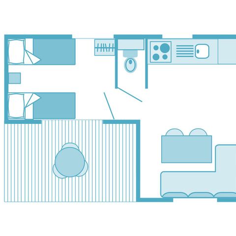 MOBILHOME 4 personas - Mobil-home confort 30m² 2 habitaciones