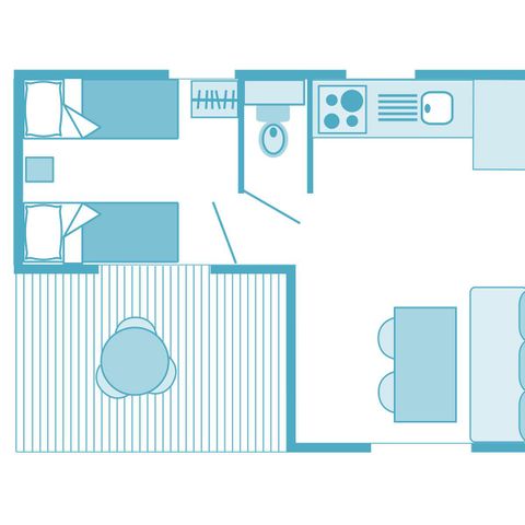 MOBILHOME 4 personas - Mobil home Prestige 32m² 2 habitaciones - climatizado