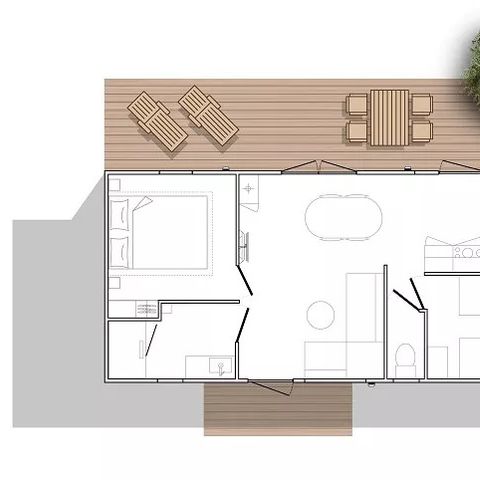 MOBILHOME 4 personas - Mobil home Sunelia Luxe 32m² 2 habitaciones - Climatizado