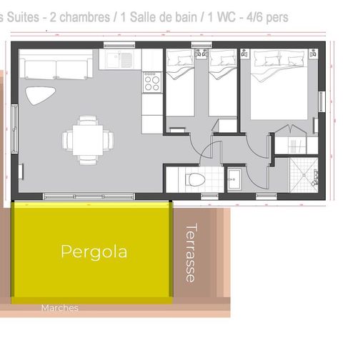 MOBILHOME 6 personnes - FAMILY - TV