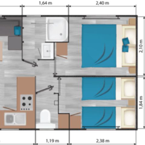 MOBILE HOME 4 people - Comfort + 2 CH 4 pers