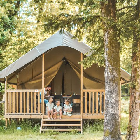 TENTE TOILE ET BOIS 5 personnes - Tente Safari 2 chambres