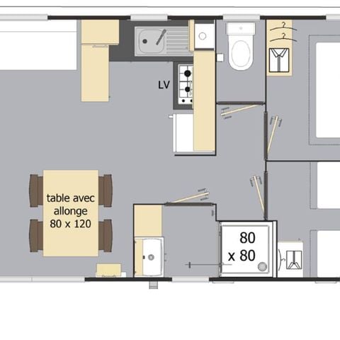 MOBILHOME 8 personnes - Mobil Home Confort Plus - 4 Chambres 8 pers.