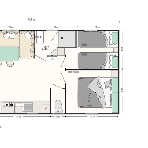 MOBILE HOME 4 people - Mobil home 4 people standard 2 bedrooms